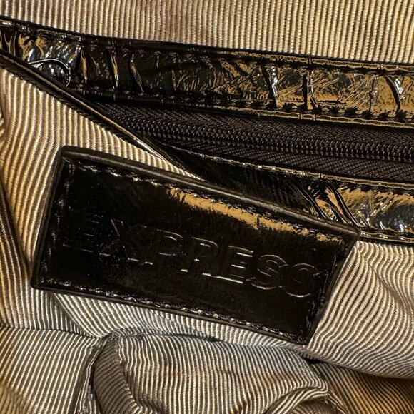 Express Black and Silver Studded Bejeweled Hobo Wristlet Bag Excellent Condition - Picture 4 of 11